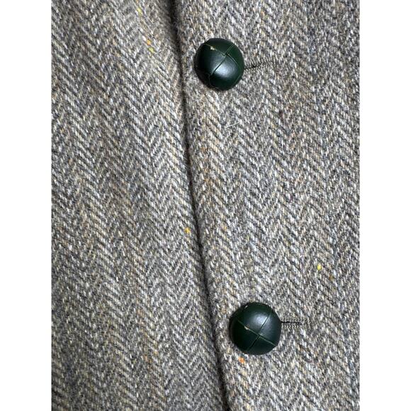 Vintage 70's Triona Design Donegal Handwoven Herringborn Tweed Wool Blazer 52R - Picture 6 of 14